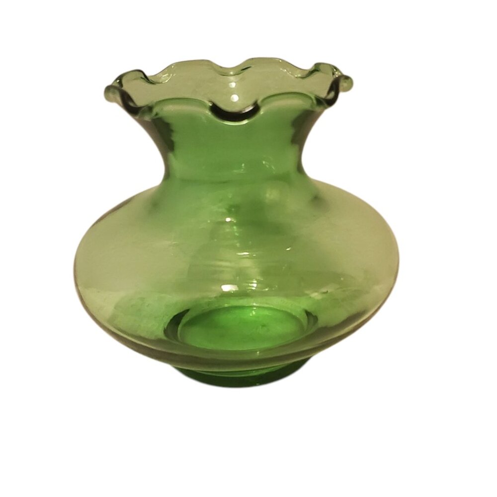 Small Clear Green Vase
